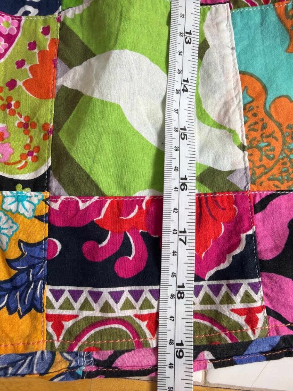 J.Crew Patchwork Babydoll Tank Top Y2K Boho Cottagecore Multicolor Size 10 - Picture 10 of 11